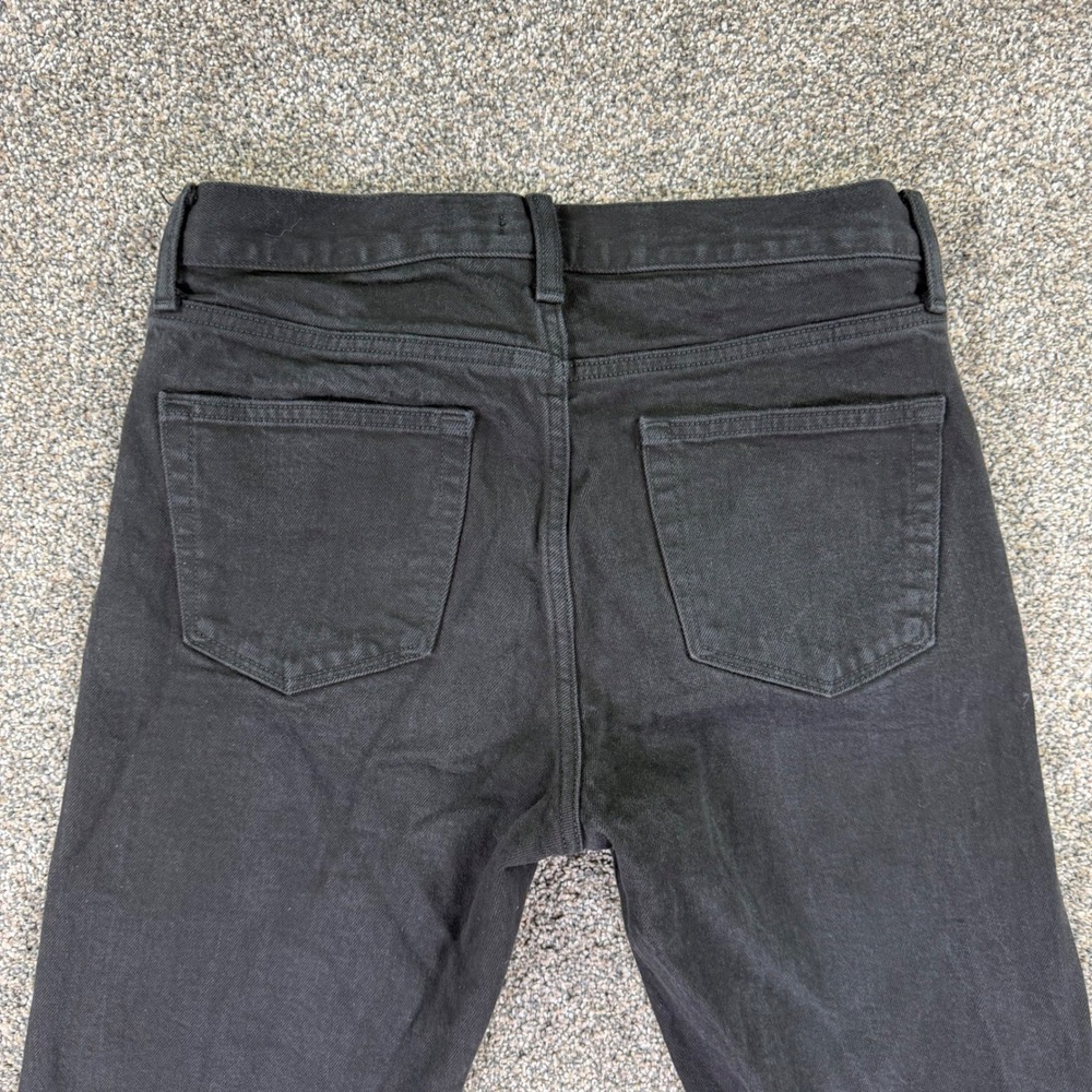 Uniqlo Selvedge Denim Jeans Mens 30 Black Slim Fit Straight Leg Stretch Red Line - Picture 6 of 14